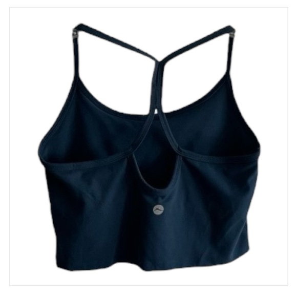 X by Gottex Navy Crop Tank Sports Bra, Medium - Picture 4 of 4